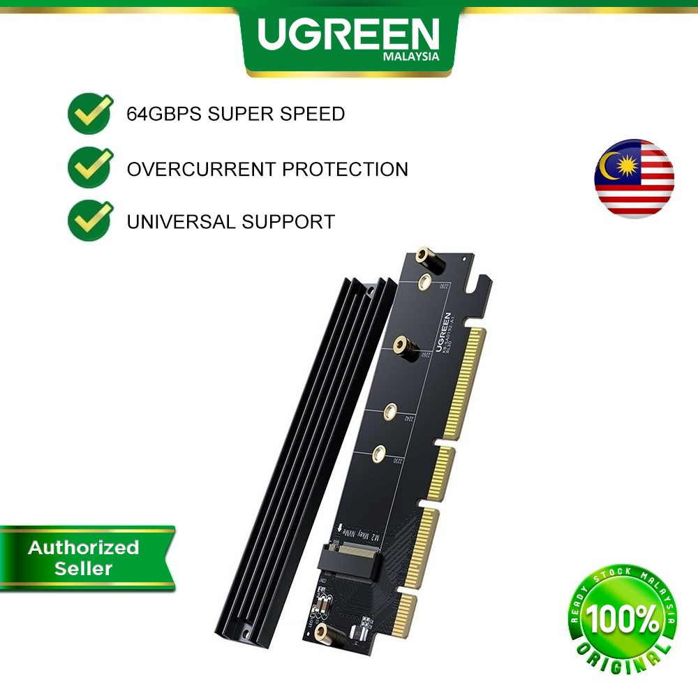 UGREEN PCI Express Adapter M.2 NVMe SSD naar PCIe 3.0 x4 Adapter PCIE Kaart naar NVME SSD Ondersteunt M2 SSD met M Sleutel in Maat 2230/2242/ 2260/2280