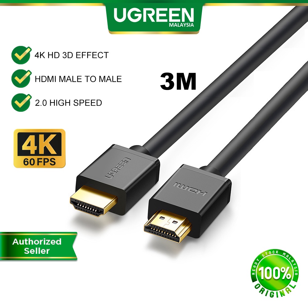 UGREEN Premium HDMI Cable 4K High Speed Adapter 3D Male To