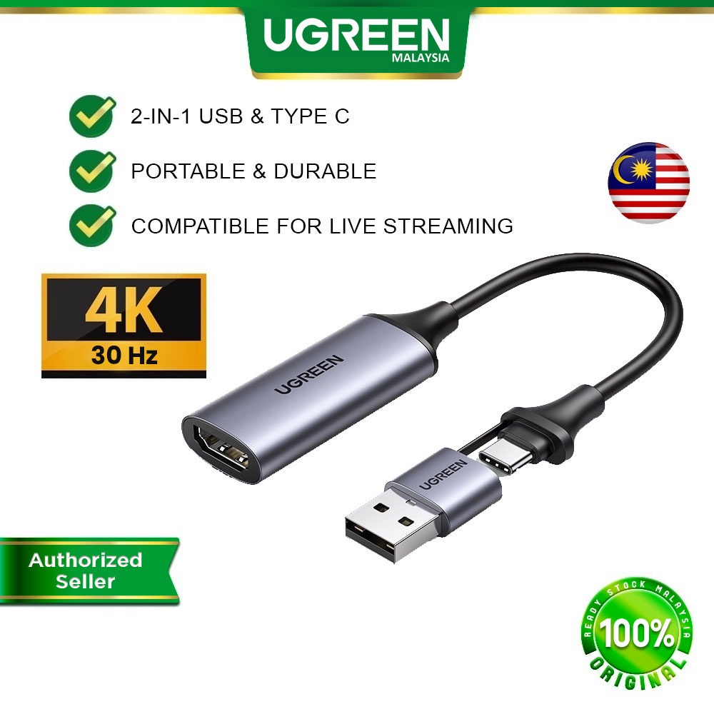 Carte Capture Vidéo UGREEN HDMI Vers USB-C 4K 60Hz - Compatible Switch, PS5, Xbox, PC Et Mac - 9