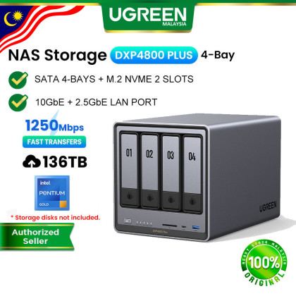 外付けハードディスク・ドライブ UGREEN DXP4800 Plus Personal Cloud NAS UGREEN NASync DXP4800 Plus 136TB NAS Cloud Data File Storage