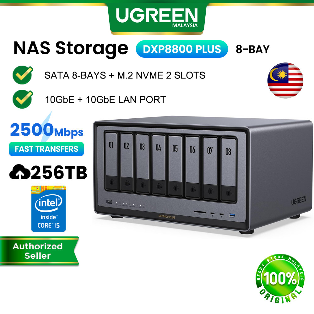 UGREEN NASync DXP8800 Plus 256TB NAS Cloud Data File Storage