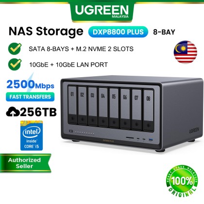 UGREEN NASync DXP8800 Plus 256TB NAS Cloud Data File Storage