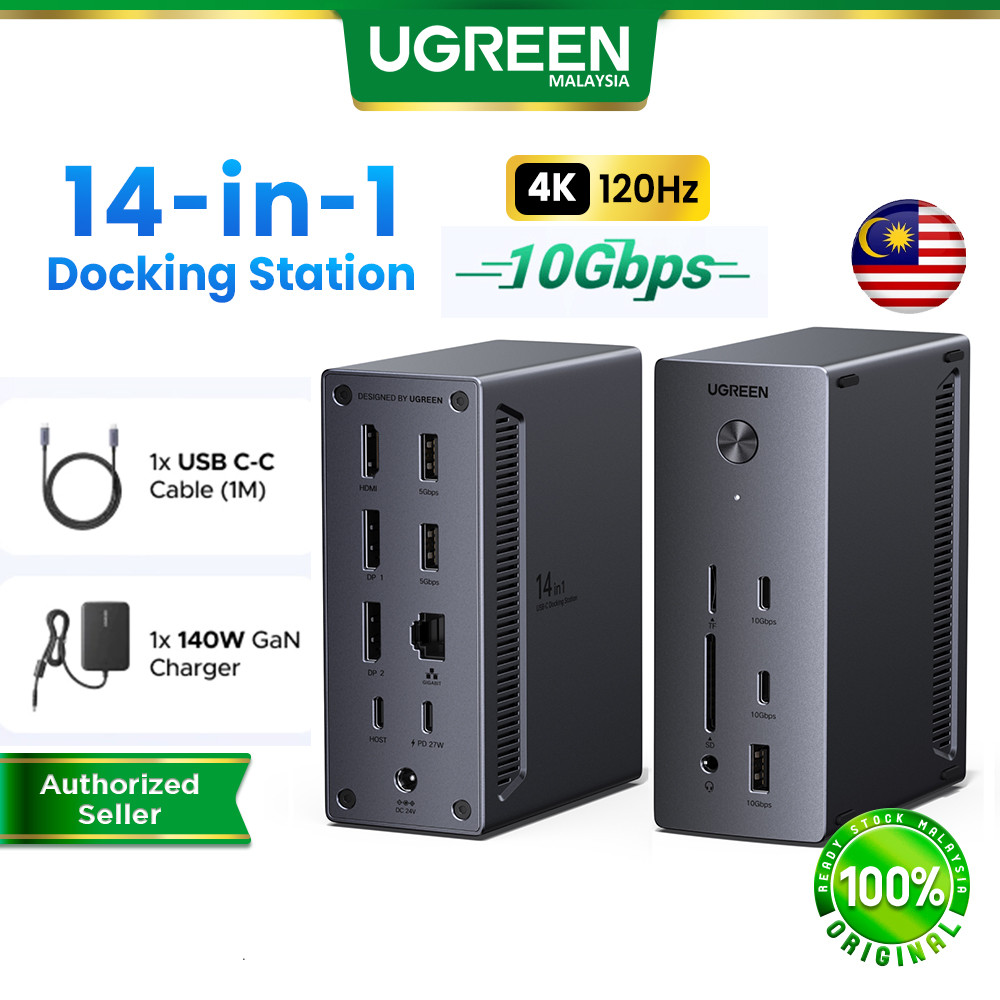 UGREEN 14 in 1 USB-C Docking Station Dock HDMI 4K60Hz DisplayPort