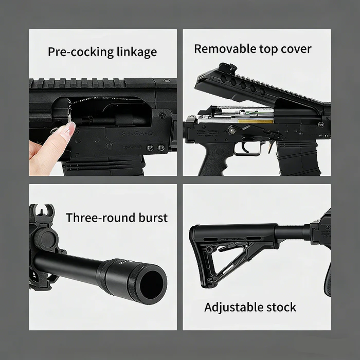 🔥GQH x YH Saiga-12 Gel Blaster Shotgun – Full Metal CNC Build