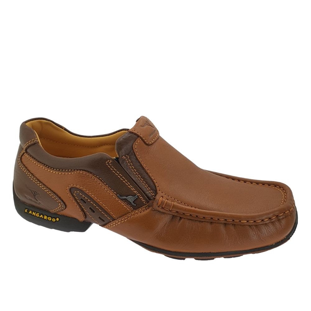 KANGAROO Original Men Casual Genuine Leather Slip On - Brown 9968