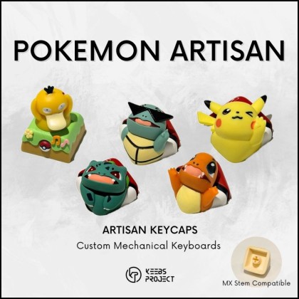 [READY STOCK] Pokemon 3D Cute Artisan Keycaps for Mechanical Keyboard ...