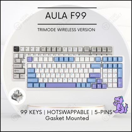 [READY STOCK] AULA F99 Mechanical Keyboard 96% RGB Tri-Mode Bluetooth 2 ...