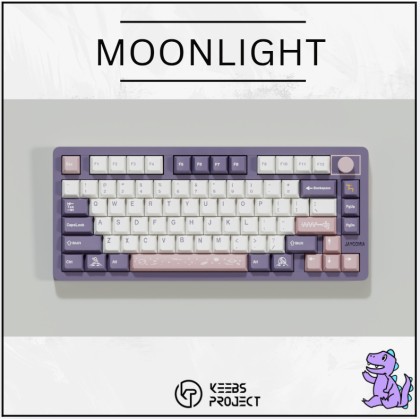 [Ready Stock] Moonlight Aesthetic Keycaps PBT Dye Sub 5-Side MX Switch ...