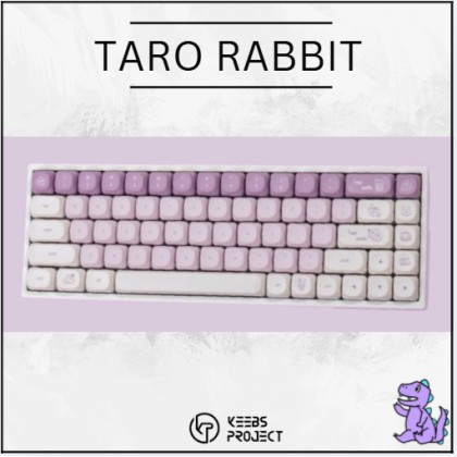 [Ready Stock] Taro Bunny Keycaps MOA PBT Dye Sub 5-Side Cute Rabbit MX ...