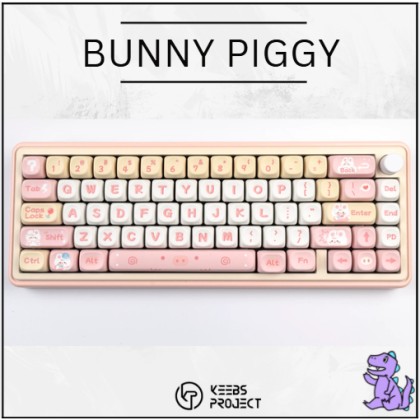 [Ready Stock] Bunny Piggy Keycaps MOA PBT Dye Sub Magnetic Switch ...