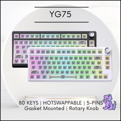 [Ready Stock] YG75 Wireless 75% Mechanical keyboard Gasket Mounted ...
