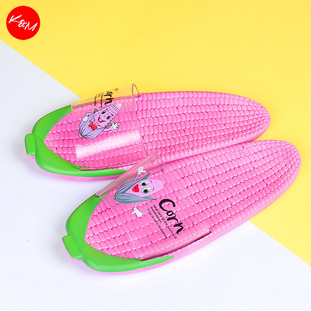 KM Kids Unisex Elkie Anti Slip Little Corn Sandals Slippers Kasut Jagung Selipar Budak Flat Shoes [S