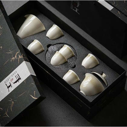 草木灰茶具禮盒組｜草木灰茶具・功夫茶具組・陶瓷茶具組・蓋碗茶具・附