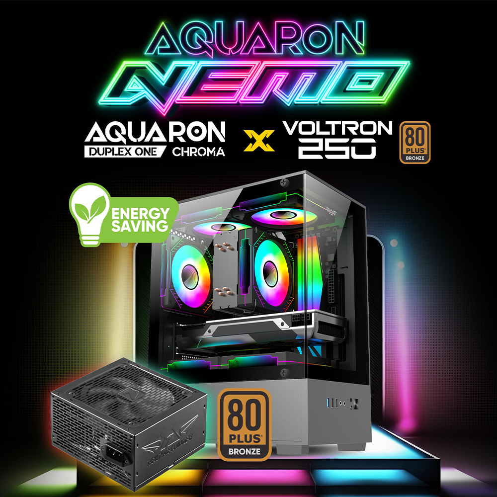 Armaggeddon AQUARON NEMO WHITE Pro Gaming PC Chassis with 80 plus Power Supply