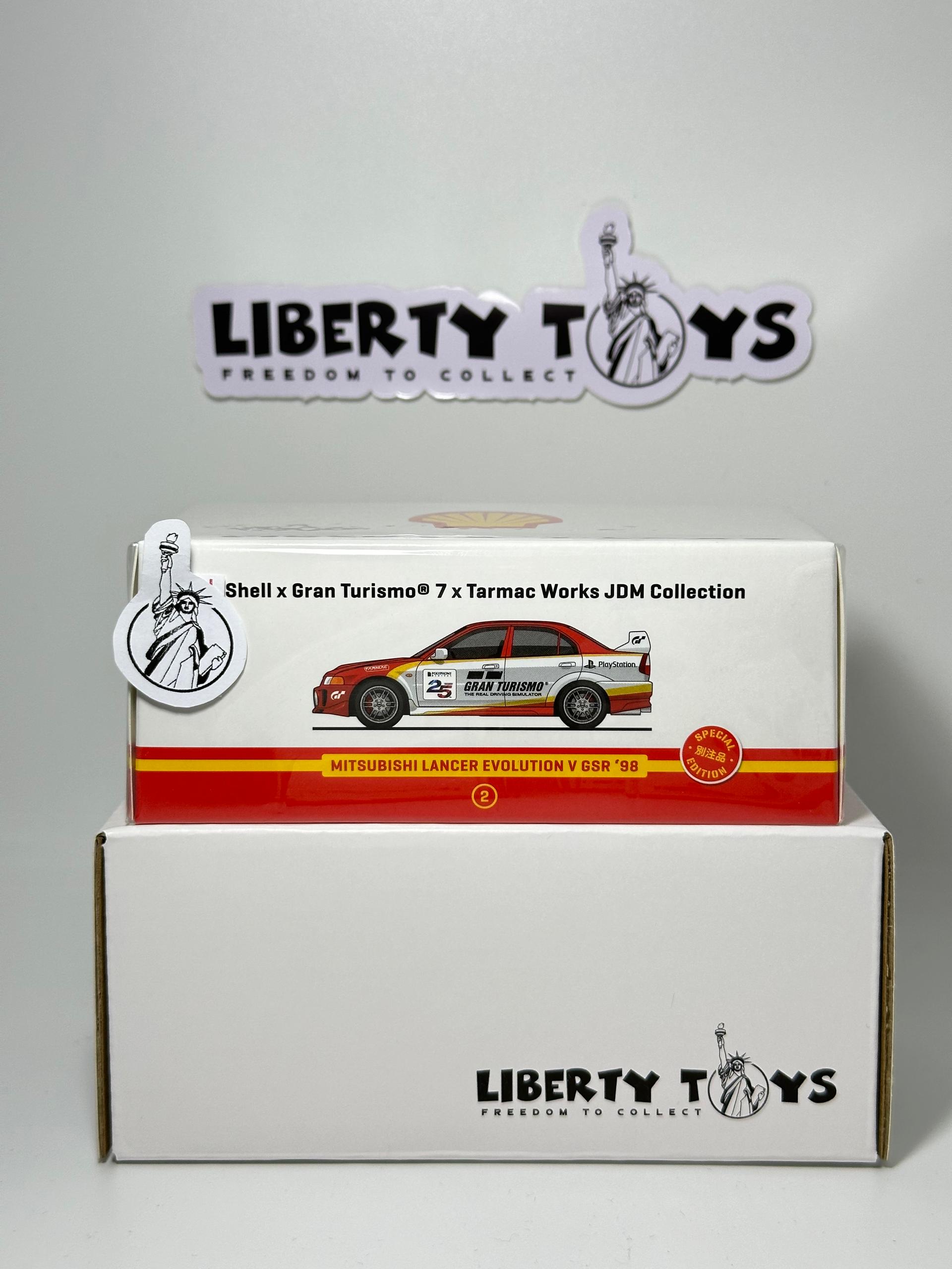 Tarmac Works Shell Gran Turismo 7 JDM Collection 1998 Mitsubishi