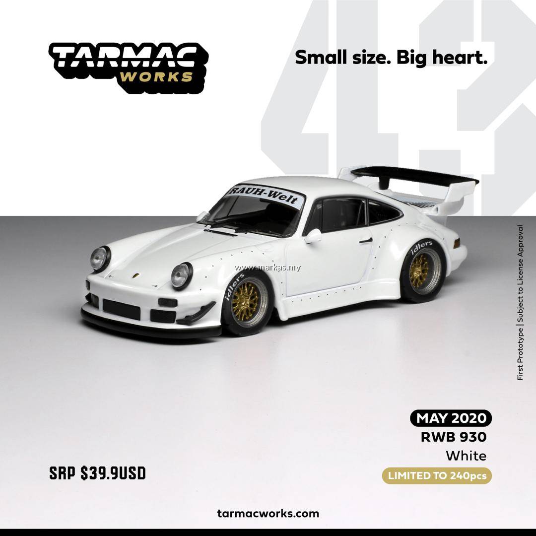 Tarmac Works Asia Special Edition RWB 930 #T43013WH White (1:43