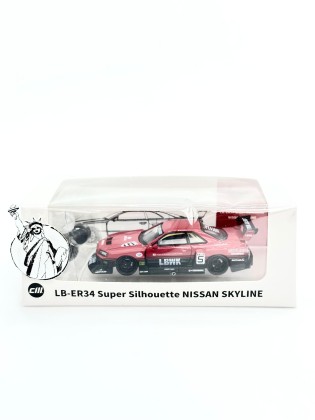 Miniature Nissan ER34 LBWK Super Silhouette Échelle 1:64 Caméléon - CM