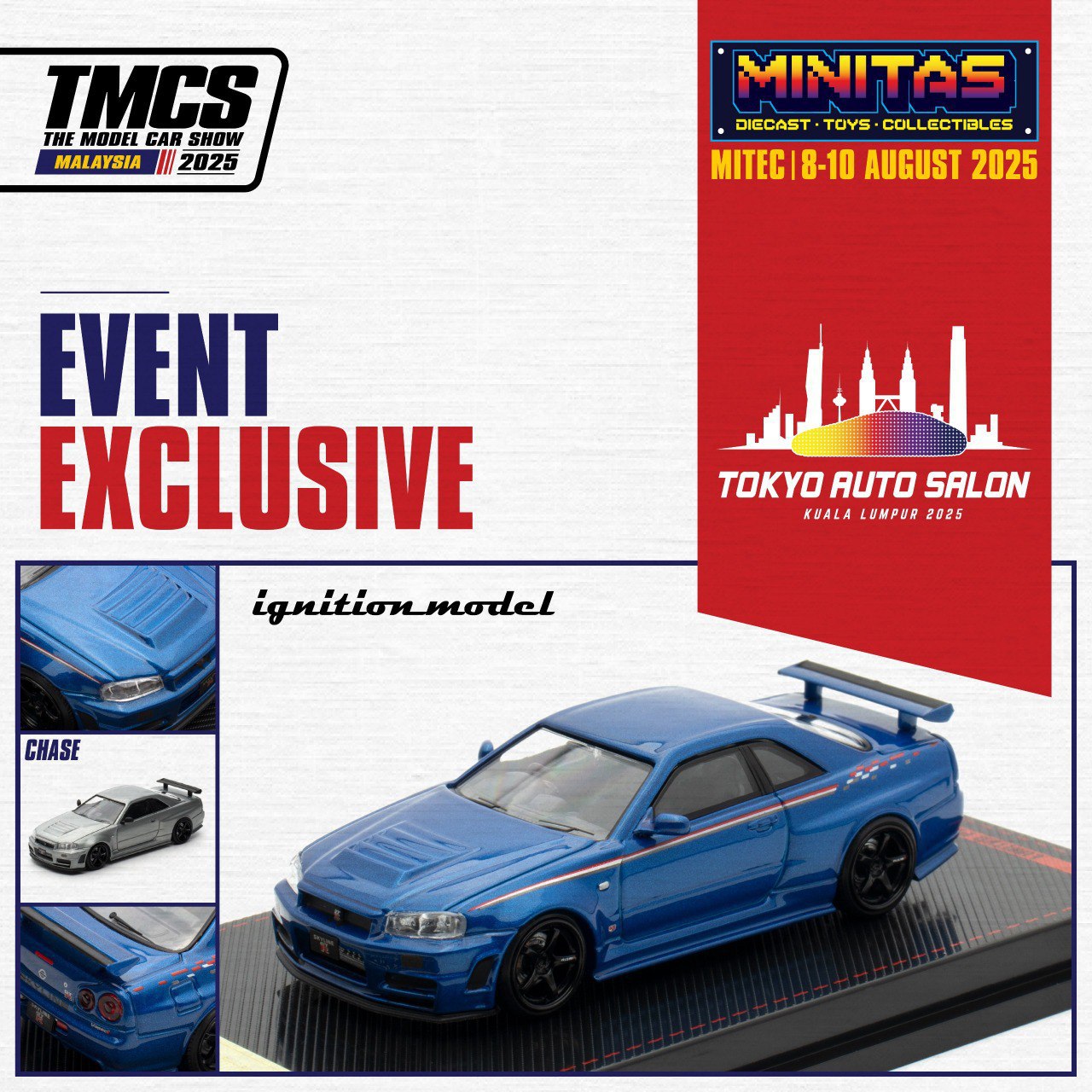 Ignition Model TASKL25 Nissan Skyline GT-R (BNR34) V-Spec II