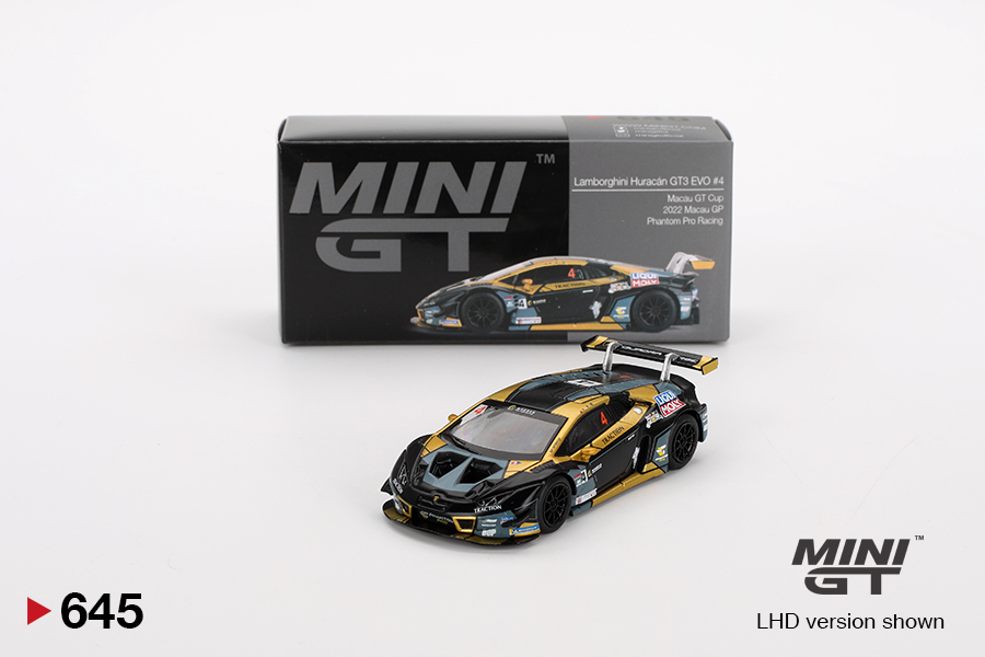 TSM Models Mini GT Lamborghini Huracan GT3 Evo No.4 2022 Macau GP