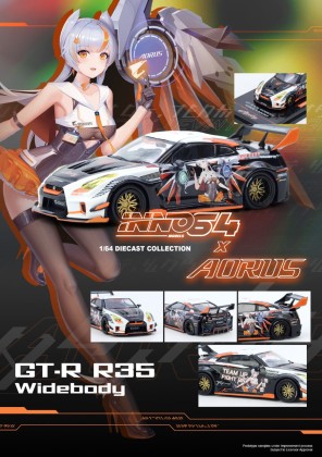 Incubus R35 Inno X Aorus GT-R R35 Widebody #IN64-R35LB-AORUS (1:64) | Liberty Toys