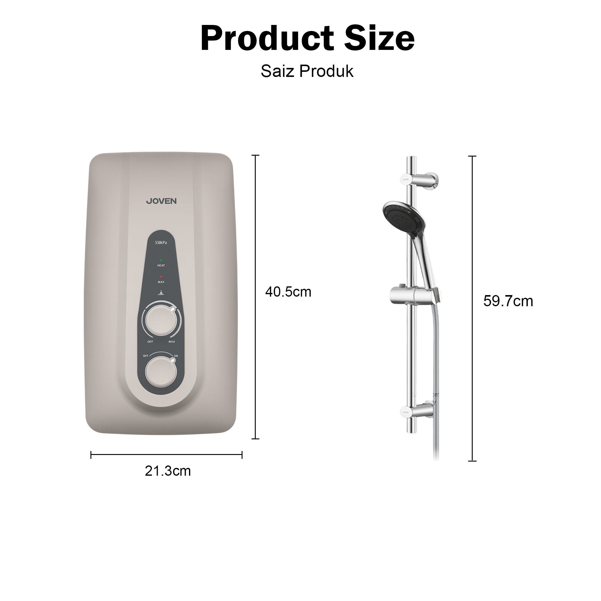 JOVEN SB11e / SB11e-Rain Shower INSTANT WATER HEATER (WITHOUT PUMP