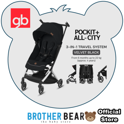 GB Stroller Pockit+All Terrain (Velvet Black) / +All City