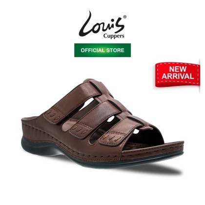 Louis Cuppers Women Slip On Faux Leather Strappy Casual Sandals