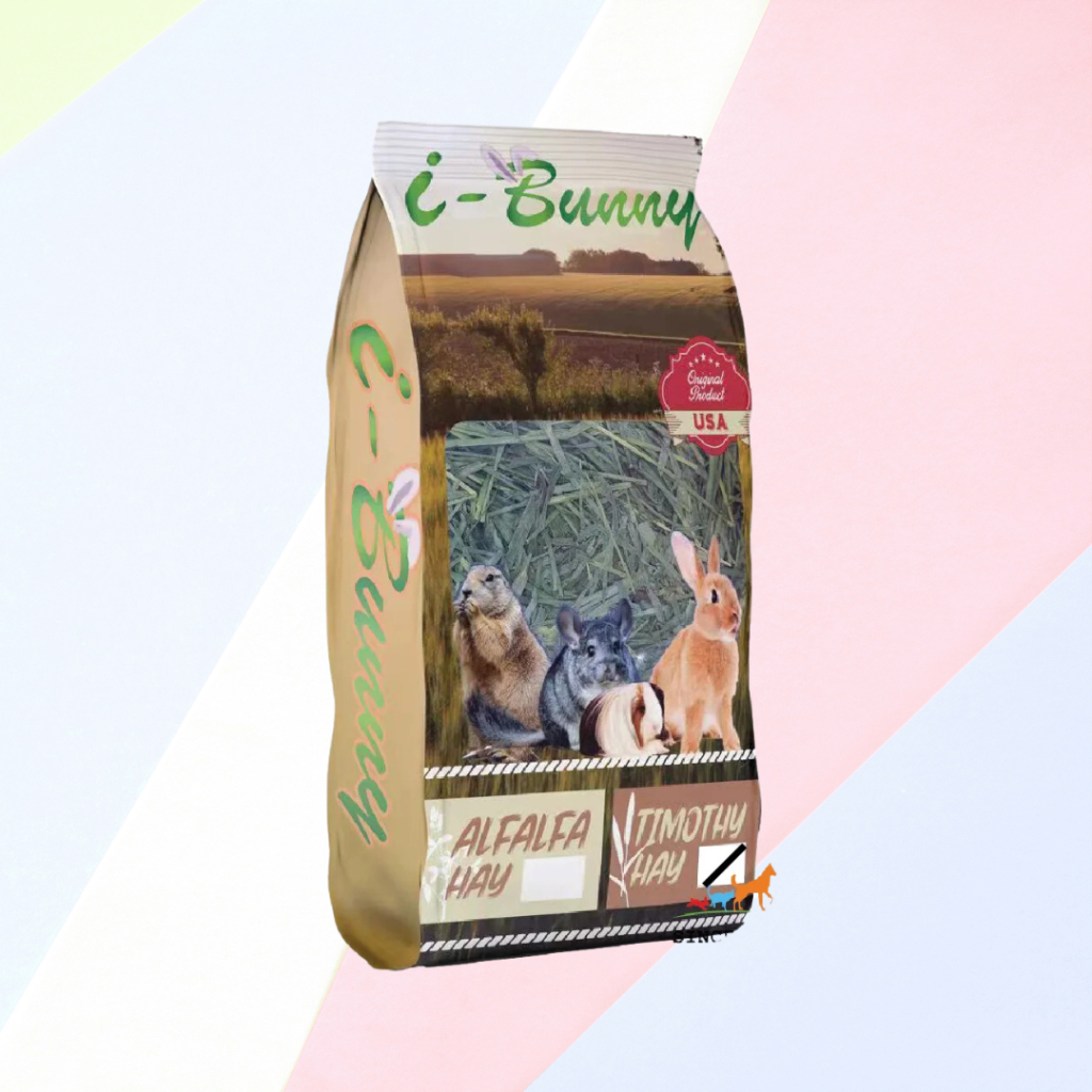 i-Bunny USA Imported Nutritious First-Cut Alfalfa Hay / Timothy Hay for Rabbit & Guinea Pig 1kg | 进口