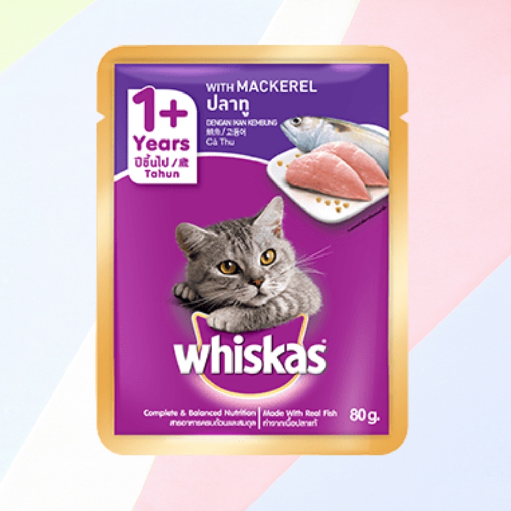 Whiskas 80g Cat Kitten Wet Food Pouch 70g Tasty Mix Tuna