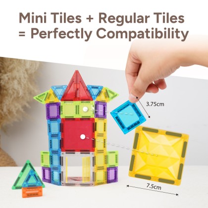 マヨイの森 Mamayo Mini Magnetic Tiles – Forest Dinosaur Set (42pcs) | Mamayo