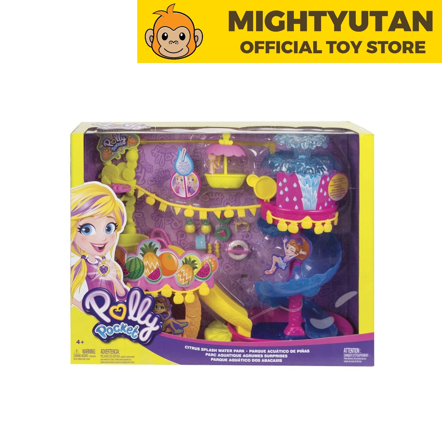 Polly Pocket Citrus Splash Water Park Mighty Utan Official Toy