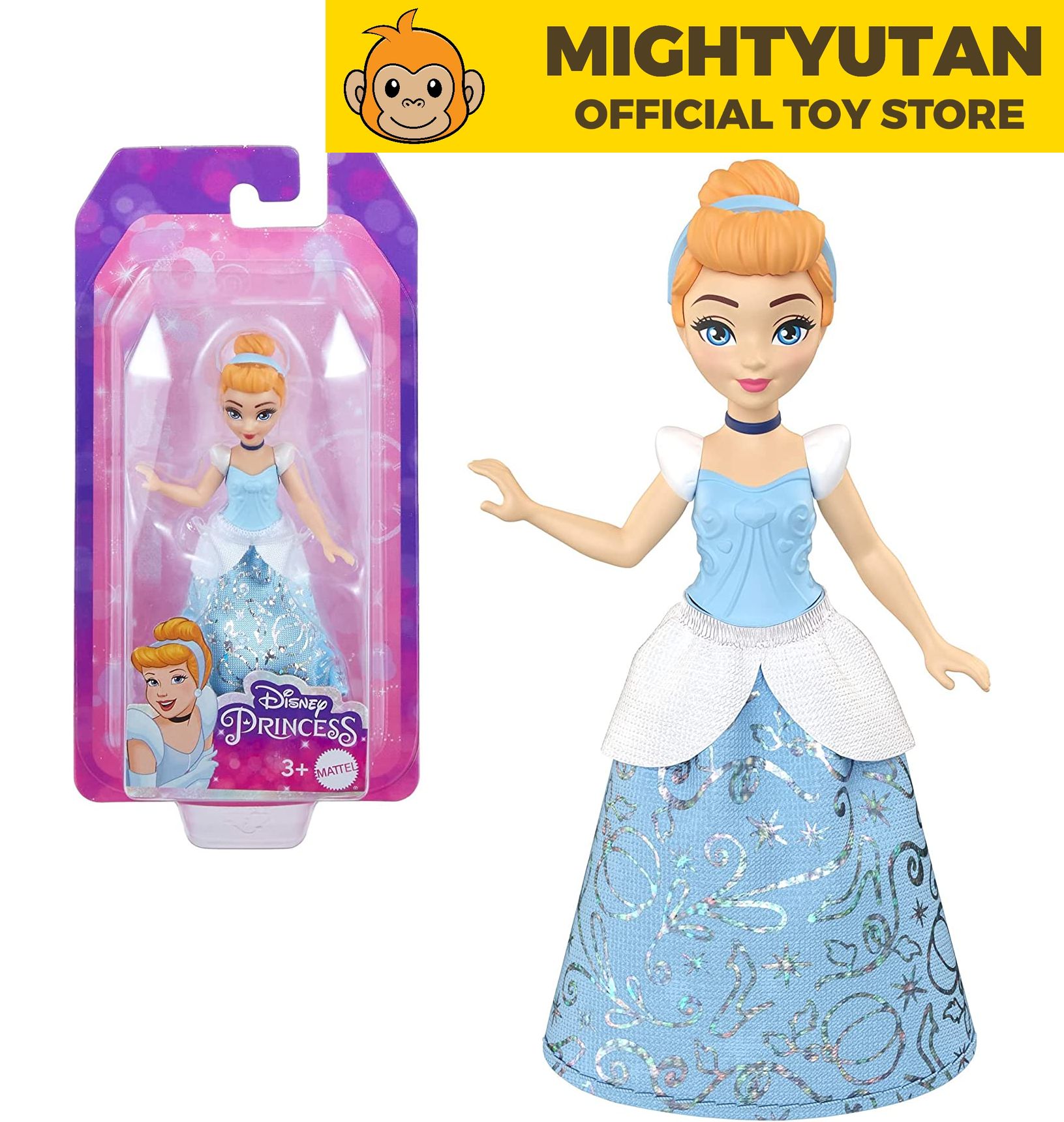 Disney Princess Cinderella Small Doll Mighty Utan Official Toy - Main Image