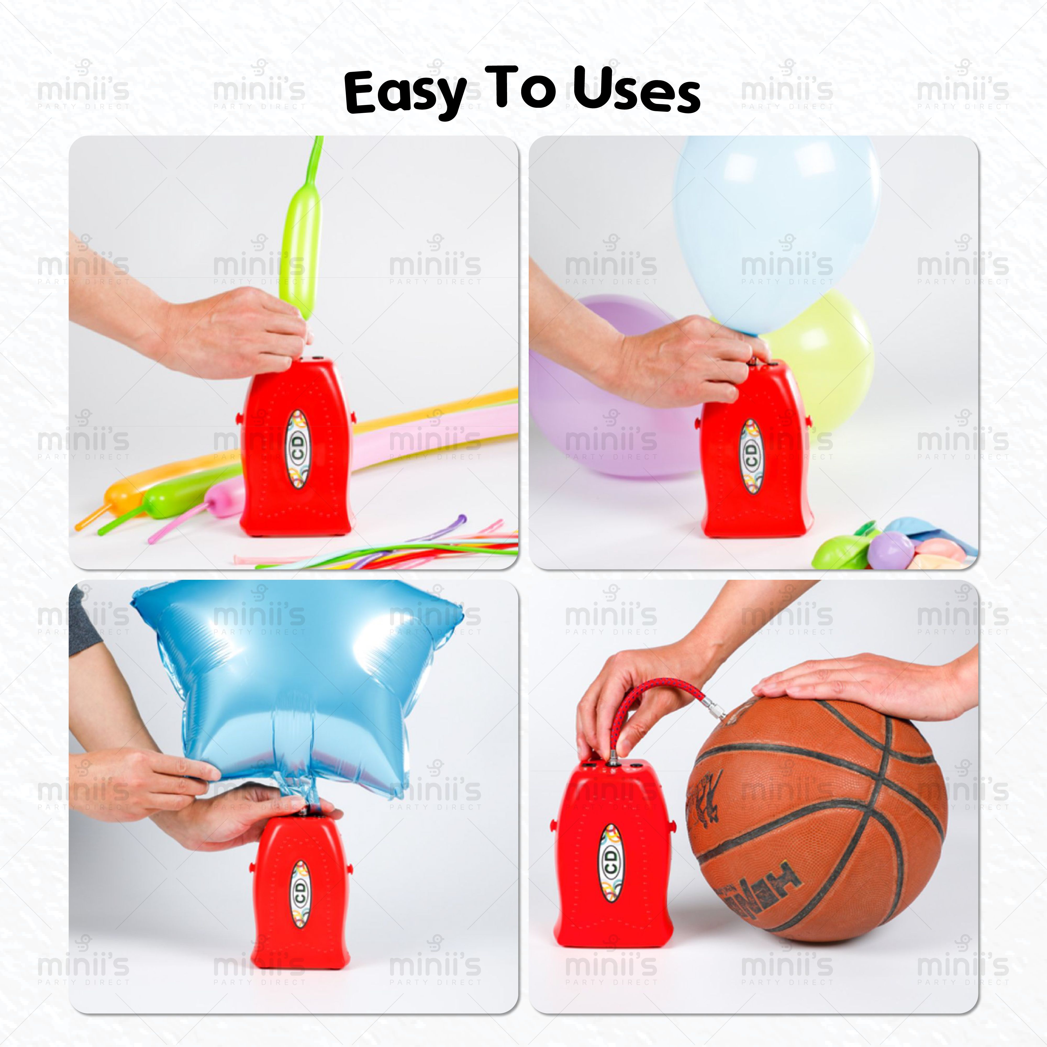Miniis Rechargeable Plug in Portable Air Pump Long Balloon Magic