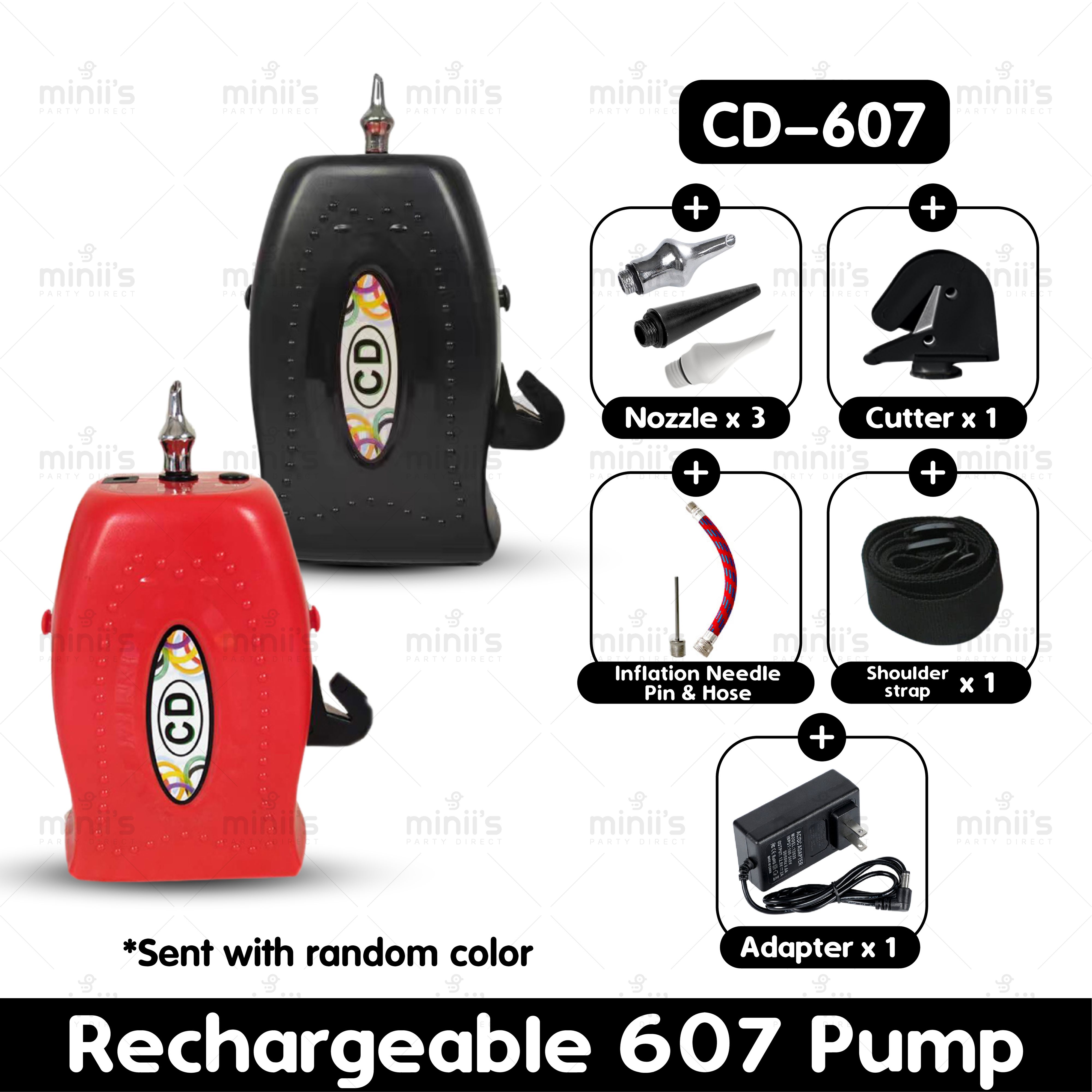 Miniis Rechargeable Plug in Portable Air Pump Long Balloon Magic