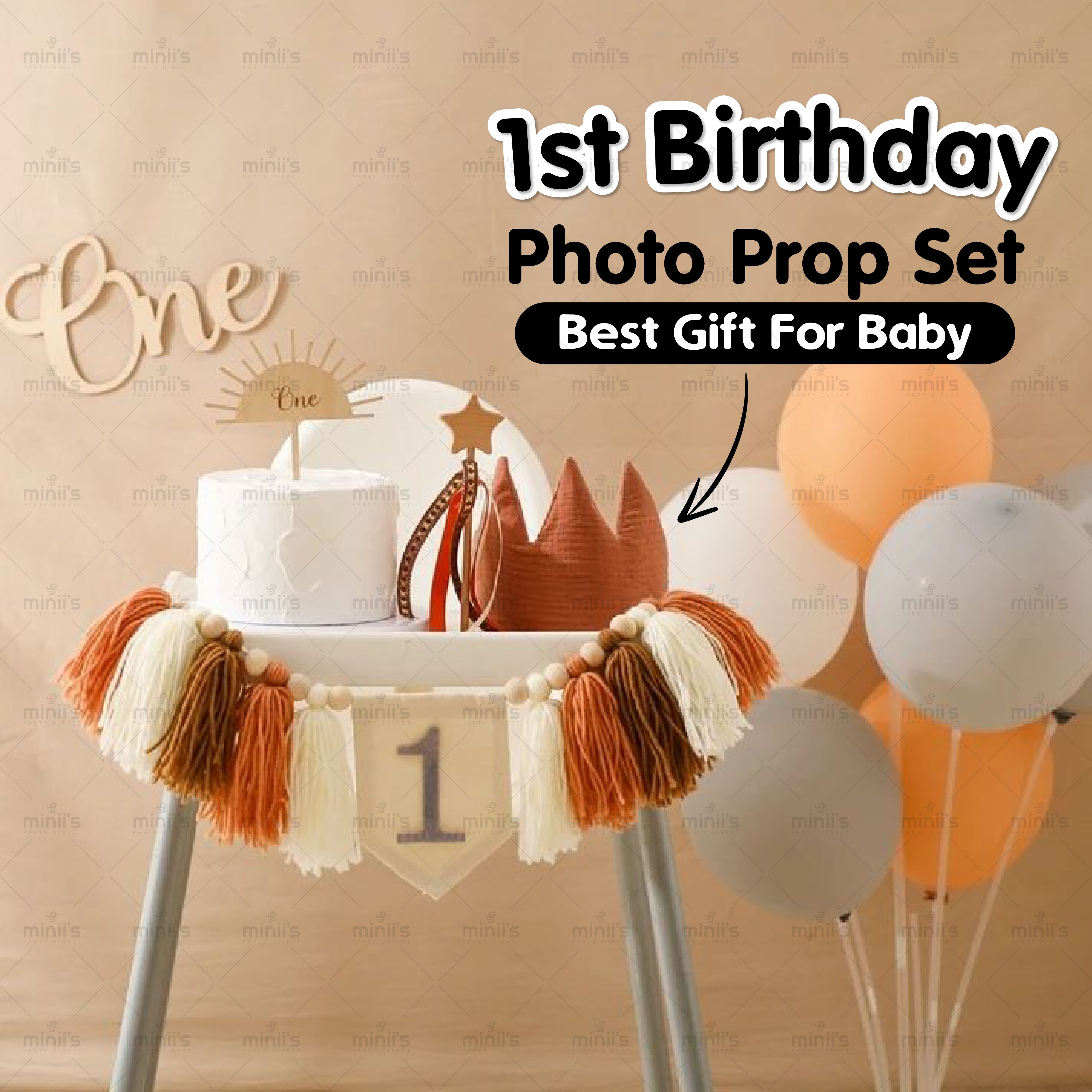 MINIIS PARTY 1st Birthday Decoration Set Milestone Happy Birthday