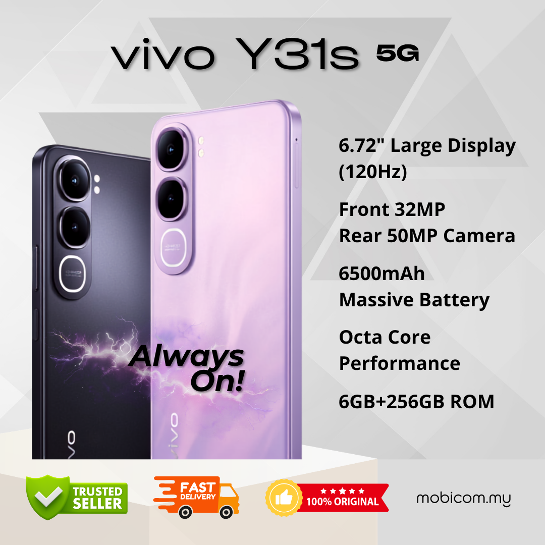 vivo Y31s 5G (6GB+256GB) | 6500mAh BlueVolt Battery | 44W