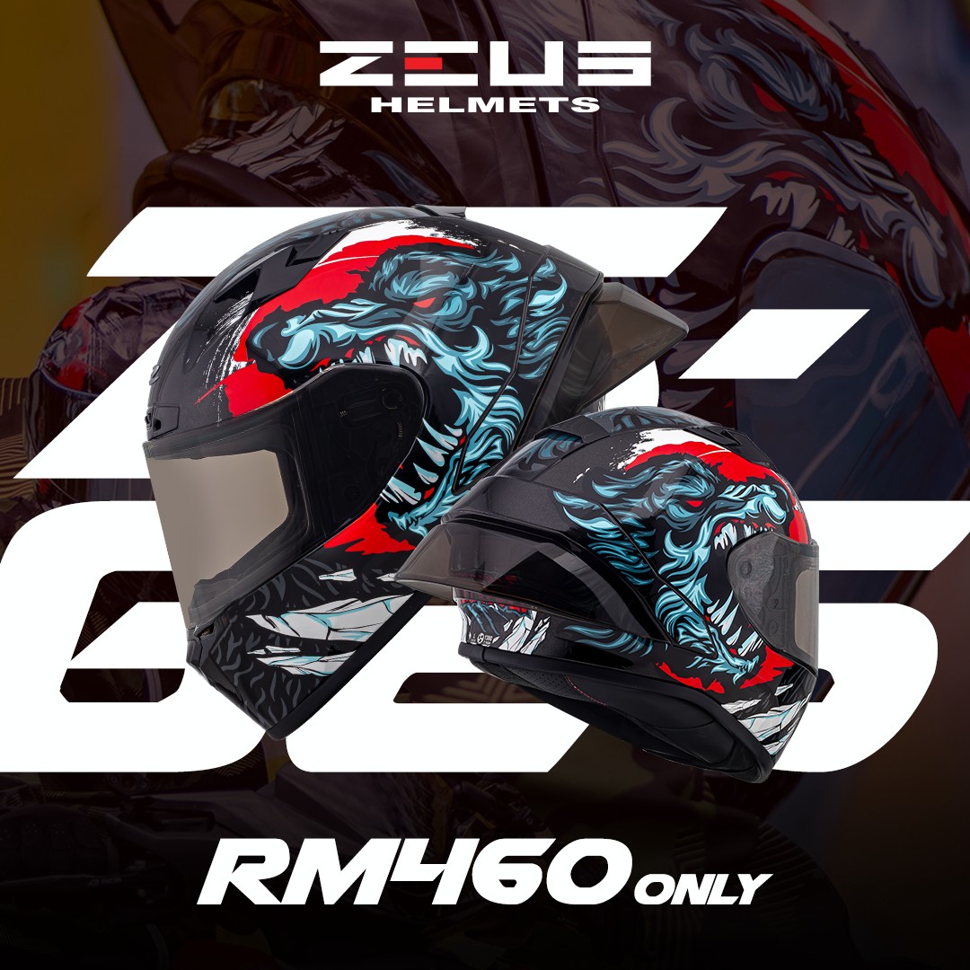 ZEUS ZS-826 FULLFACE GRAPHIC NEW | Motogear Malaysia