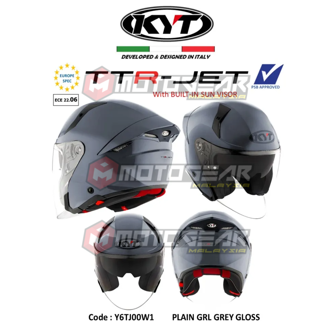 KYT TTR JET OPENFACE HELMET | Motogear Malaysia