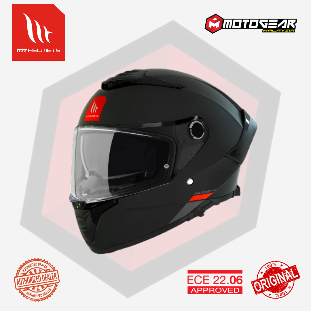 MT Helmets Thunder A1 Matt Black Full Face Helmet - Main Image