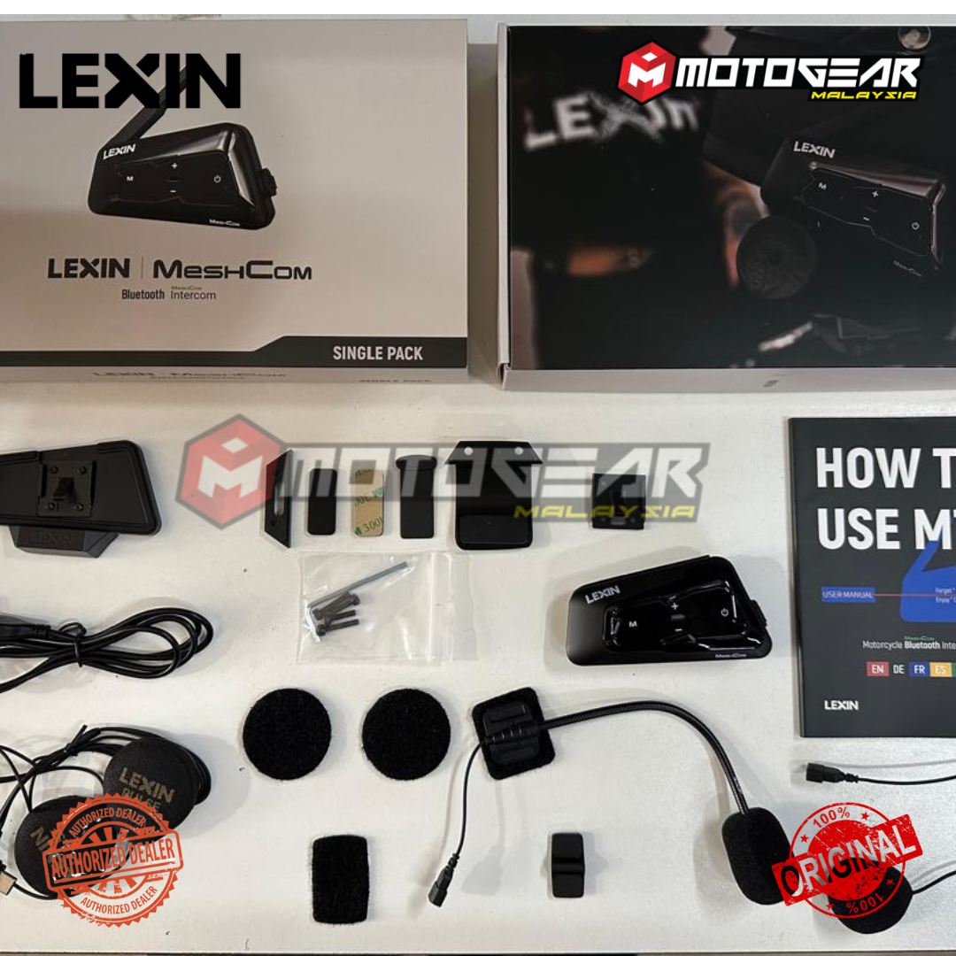 LEXIN MTX BLUETOOTH MESH INTERCOM HELMET | Motogear Malaysia