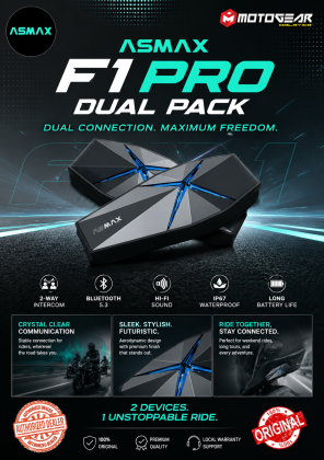 F1 ASMAX Pack バイク用インカム Dual 2個セット 通信システム