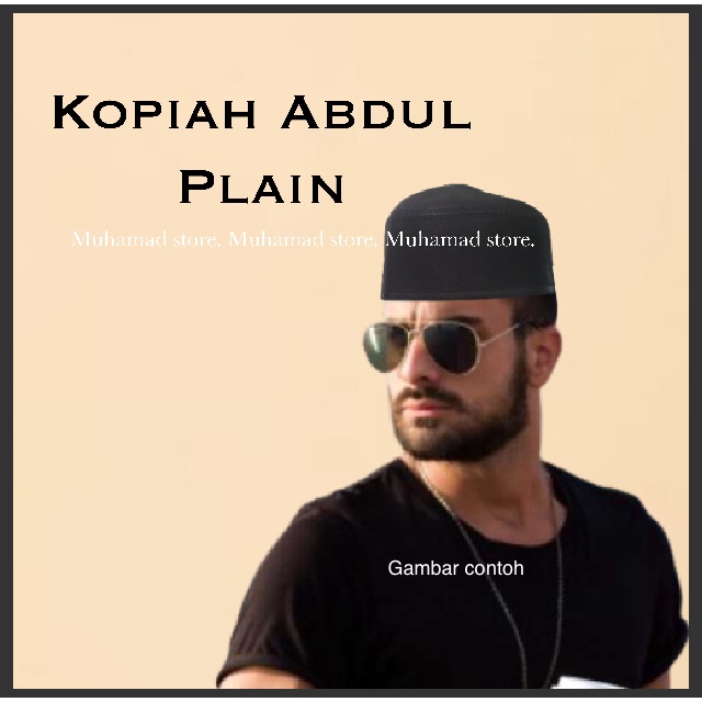Kopiah Abdul Hitam Plain Tiada Cop