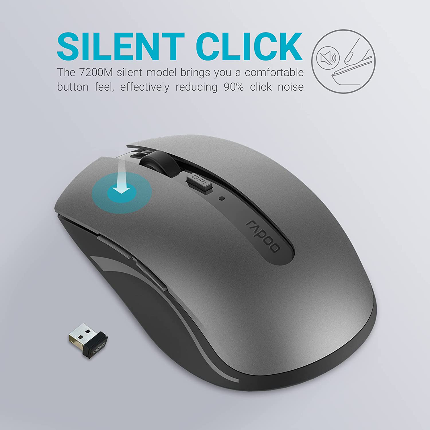 Rapoo 2,4GHz draadloze multi-mode muis 7200M - Grijs : Buy Online at Best Price in KSA - Souq is now Rapoo 2,4GHz draadloze multi-mode muis 7200M - Grijs : Buy Online at Best Price in KSA - Souq is now