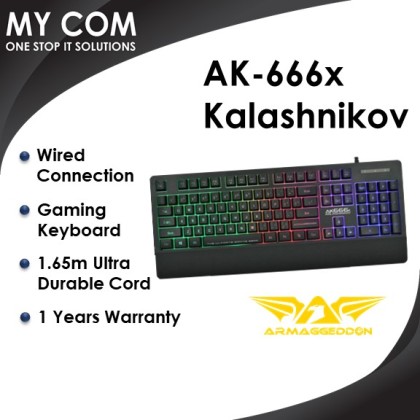 Armaggeddon AK-666x Spill Proof Kalashnikov Spill Proof Backlit ...