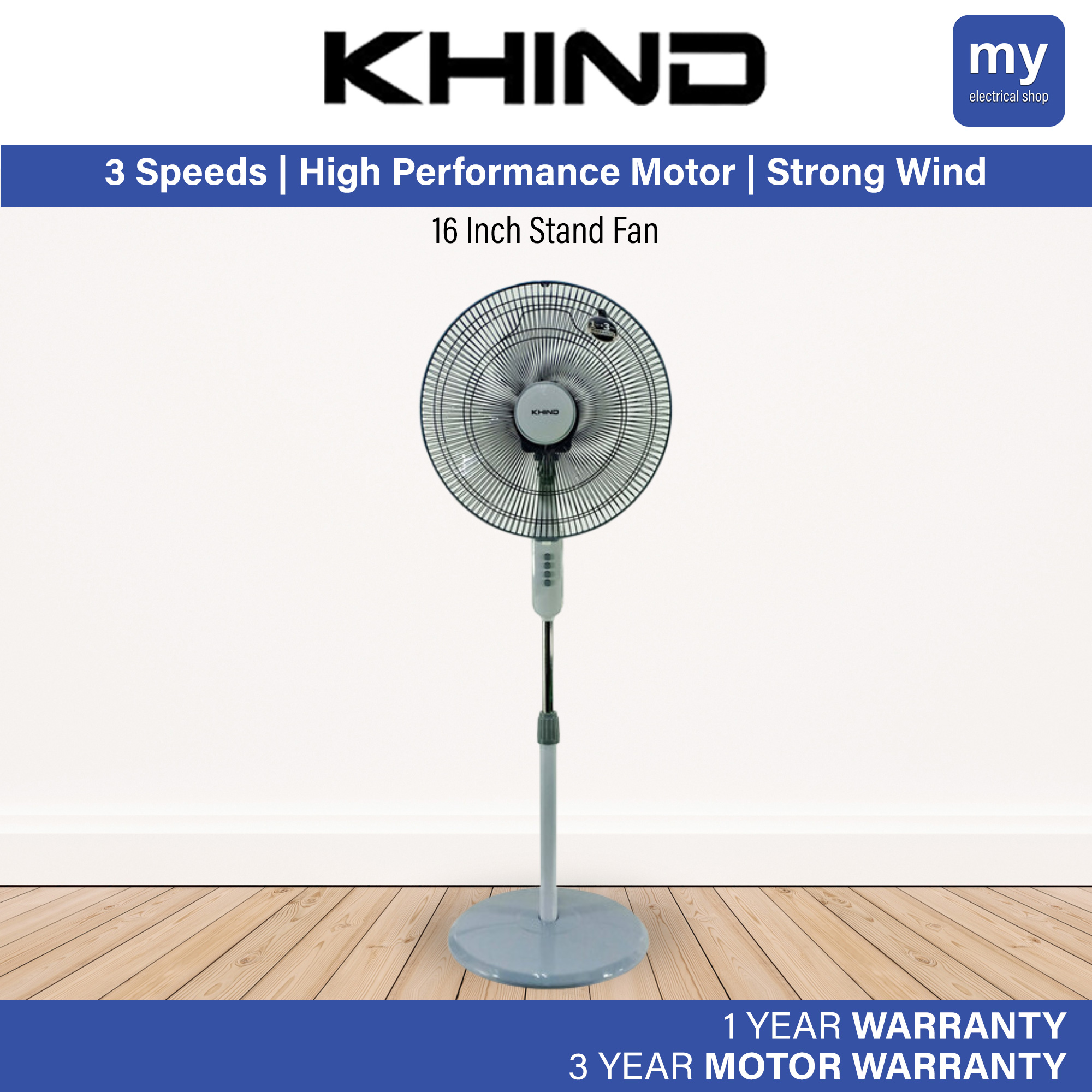 Khind 16 Inch Stand Fan SF1682SE