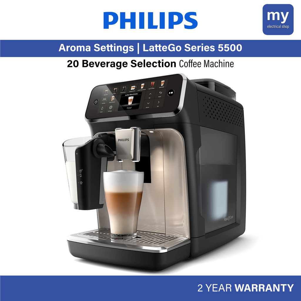 PHILIPS LatteGo Series 5500 Fully Automatic Espresso Machine EP5547/90 EP5547