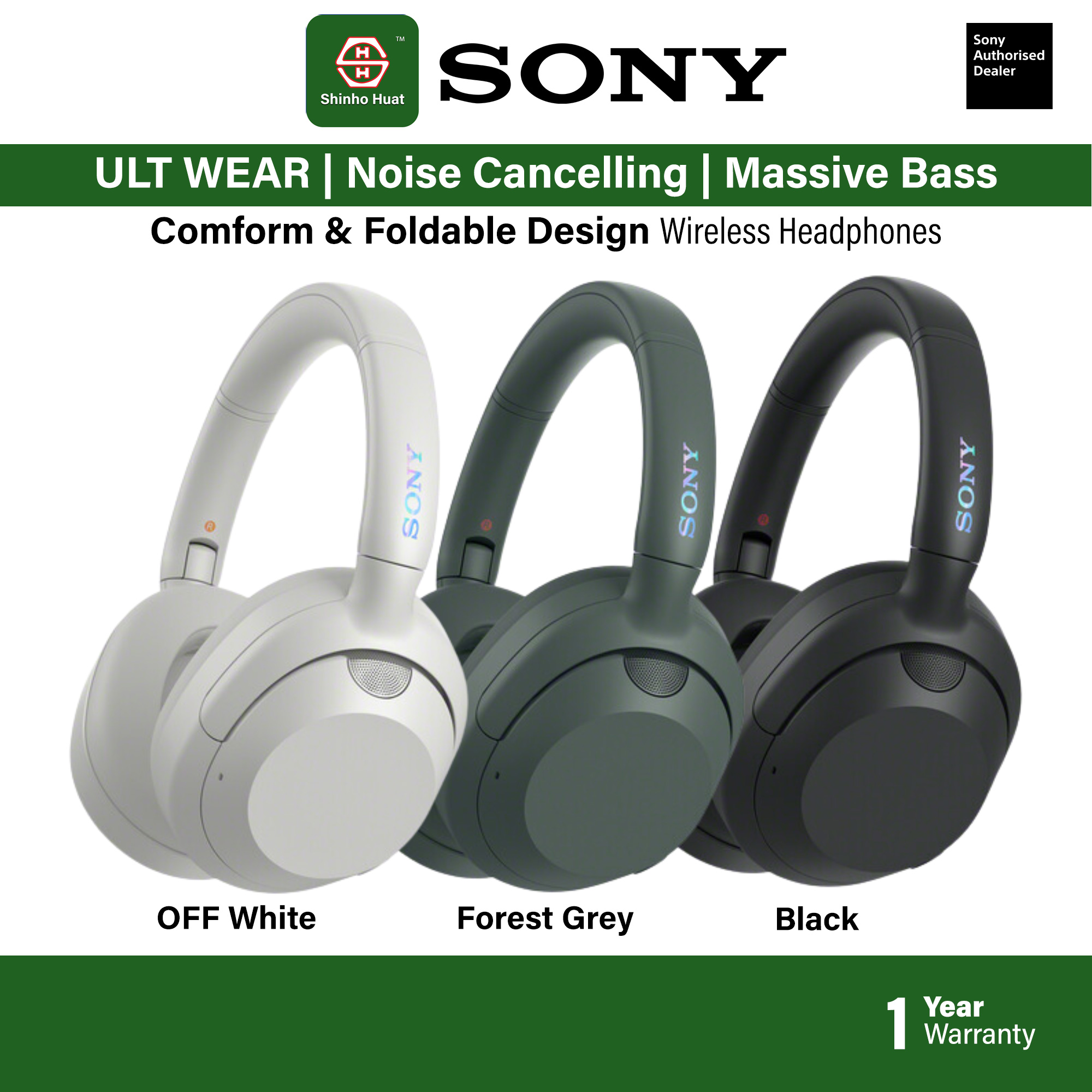 Sony WH-ULT900N Over-Ear Wireless Noise Cancelling Headphones