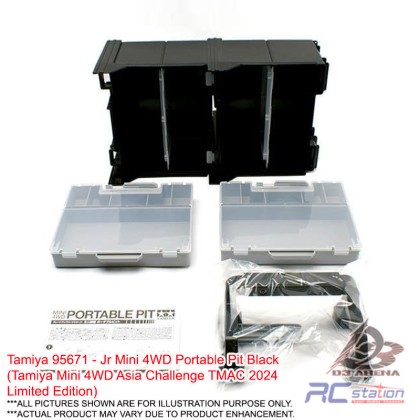 Tamiya #95671 - Jr Mini 4WD Portable Pit Black (Tamiya Mini