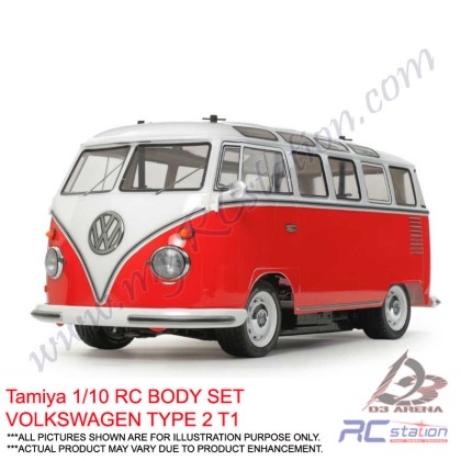 Tamiya Body Shell #51616 - 1/10 RC BODY SET VOLKSWAGEN TYPE 2 T1