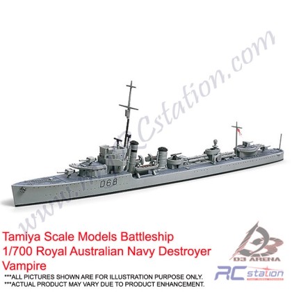 Tamiya 31910 – Maquette Destroyer Vampire – Royal Australian Navy – Échelle 1/700 – Plastique